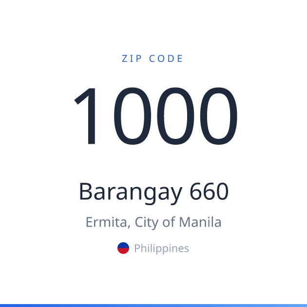 660 Zip Code Barangay 660 ZIP Code 1000 | Ermita, Philippines