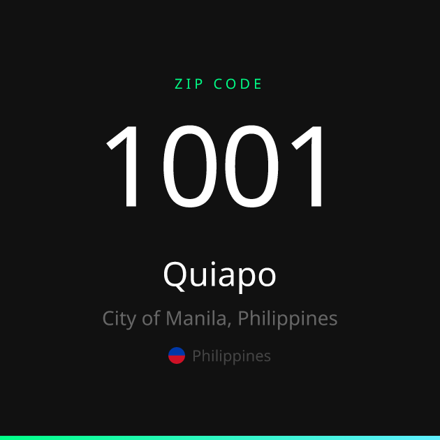 Quiapo ZIP Code 1001 | City of Manila, Philippines