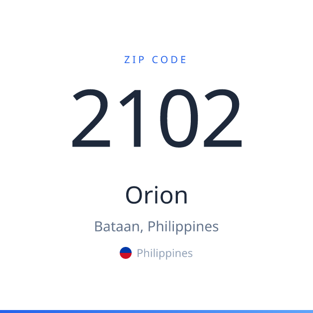 Shareable ZIP code 2102 card for Orion, light theme
