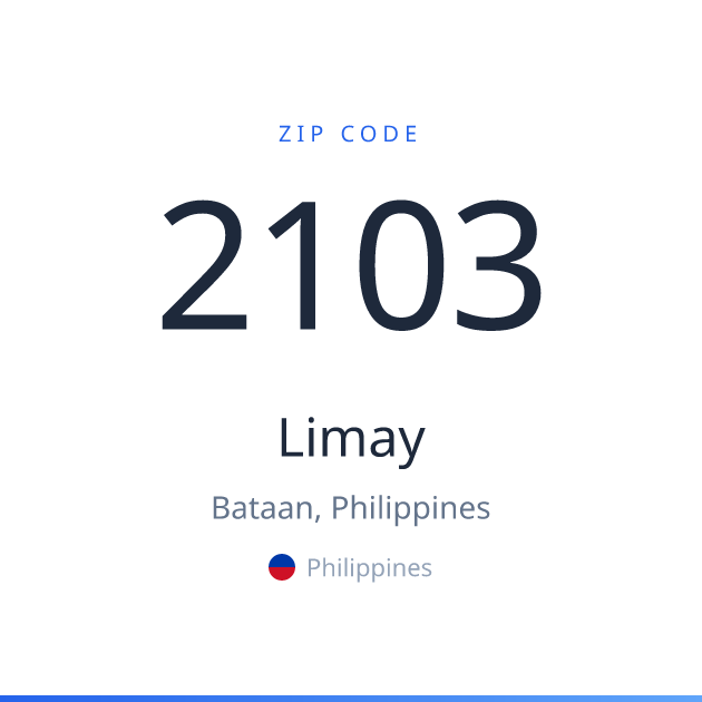 Shareable ZIP code 2103 card for Limay, light theme