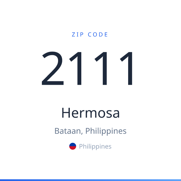 Shareable ZIP code 2111 card for Hermosa, light theme