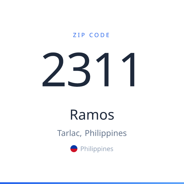 Shareable ZIP code 2311 card for Ramos, light theme