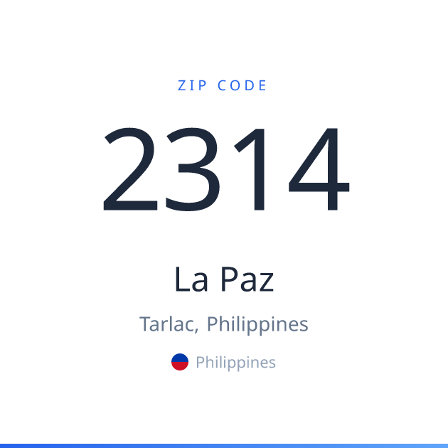 Shareable ZIP code 2314 card for La Paz, light theme