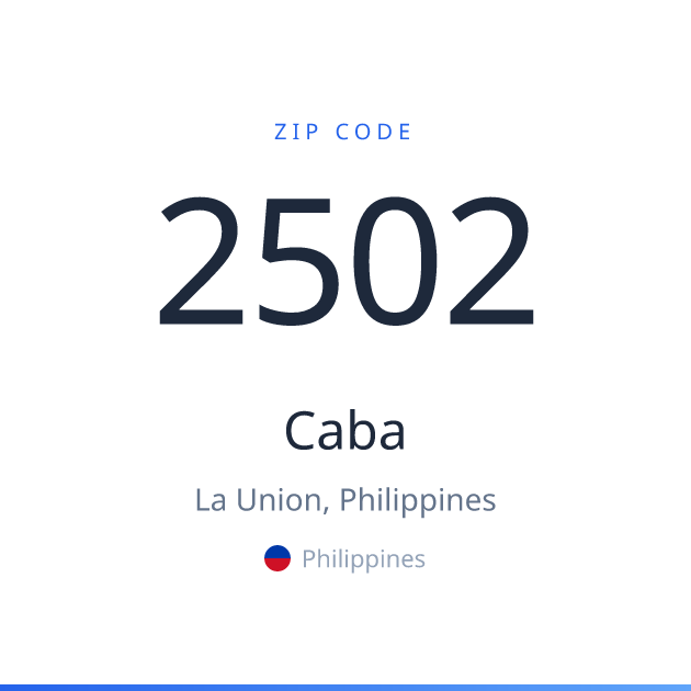 Shareable ZIP code 2502 card for Caba, light theme