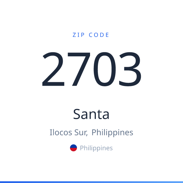 Shareable ZIP code 2703 card for Santa, light theme