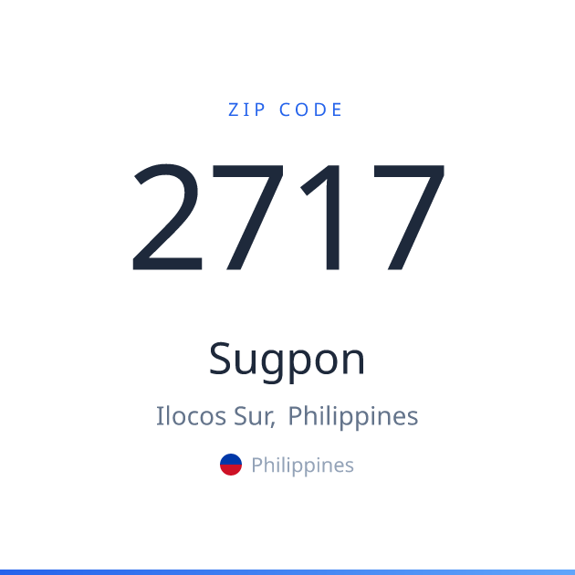 Shareable ZIP code 2717 card for Sugpon, light theme