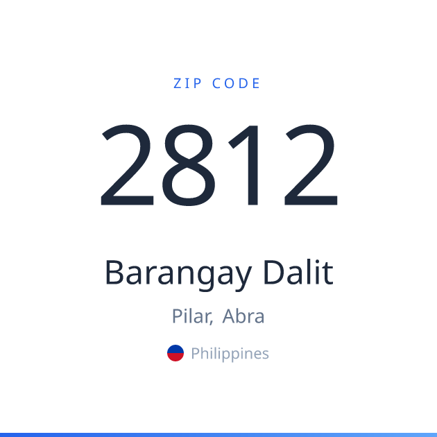 Shareable ZIP code 2812 card for Barangay Dalit, light theme