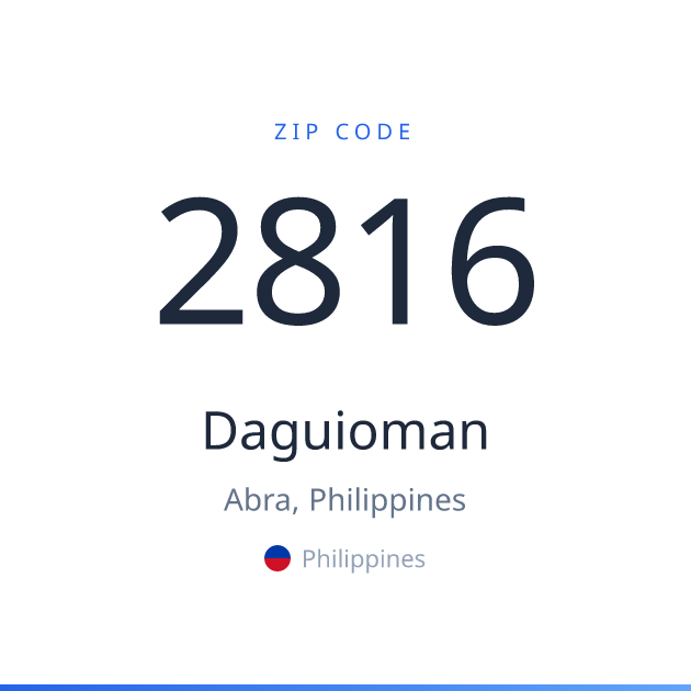 Shareable ZIP code 2816 card for Daguioman, light theme
