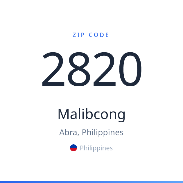 Shareable ZIP code 2820 card for Malibcong, light theme
