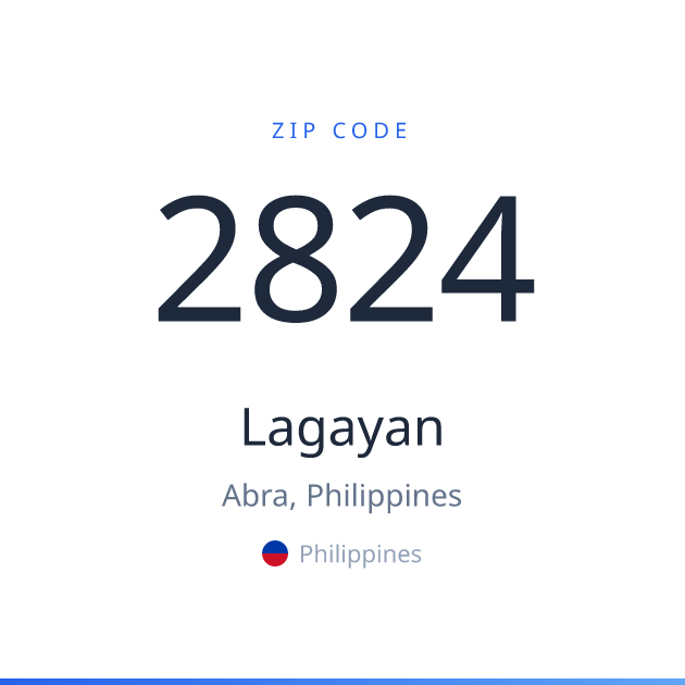 Shareable ZIP code 2824 card for Lagayan, light theme