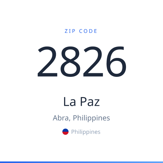 Shareable ZIP code 2826 card for La Paz, light theme