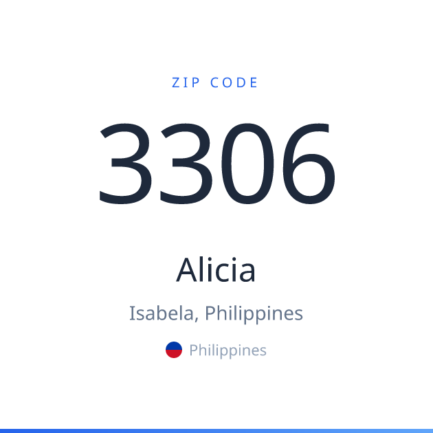 Shareable ZIP code 3306 card for Alicia, light theme