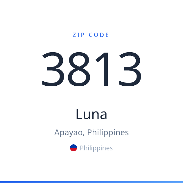 Shareable ZIP code 3813 card for Luna, light theme