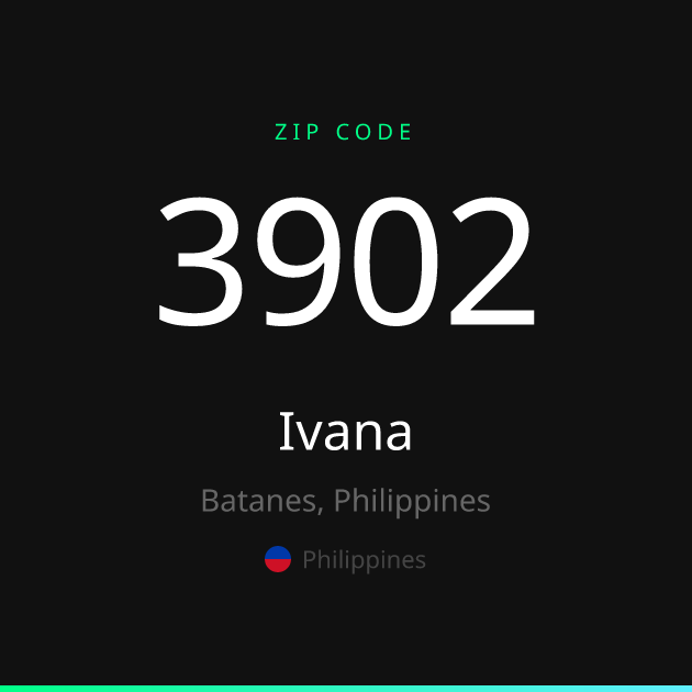 Shareable ZIP code 3902 card for Ivana, dark theme