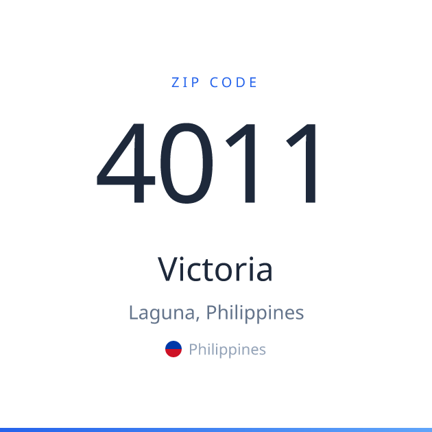 Shareable ZIP code 4011 card for Victoria, light theme