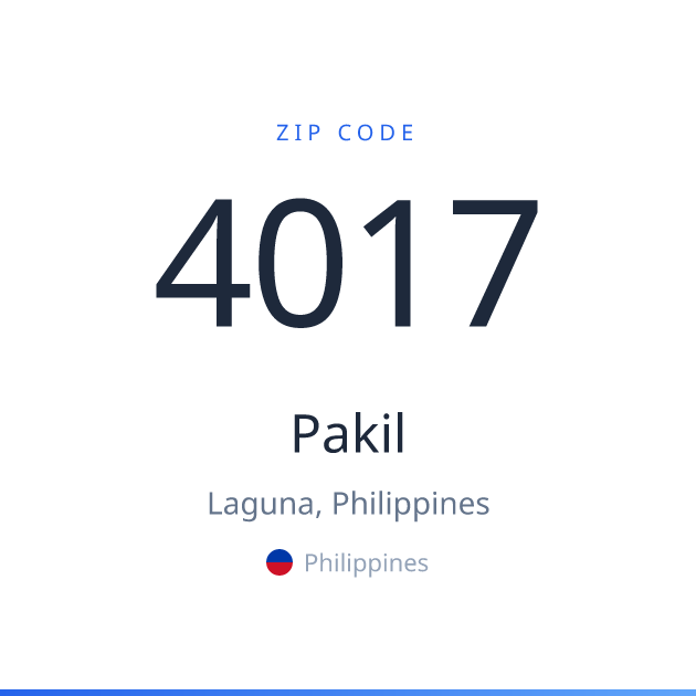Shareable ZIP code 4017 card for Pakil, light theme