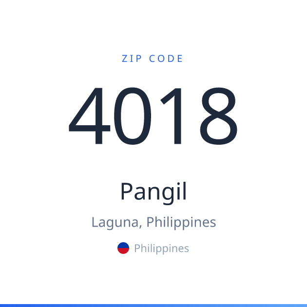 Shareable ZIP code 4018 card for Pangil, light theme