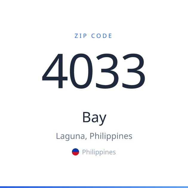 Shareable ZIP code 4033 card for Bay, light theme