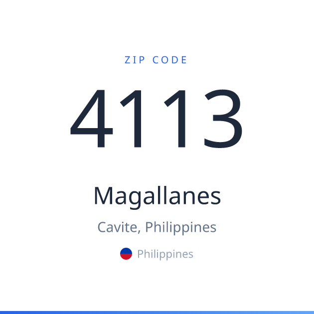 Shareable ZIP code 4113 card for Magallanes, light theme