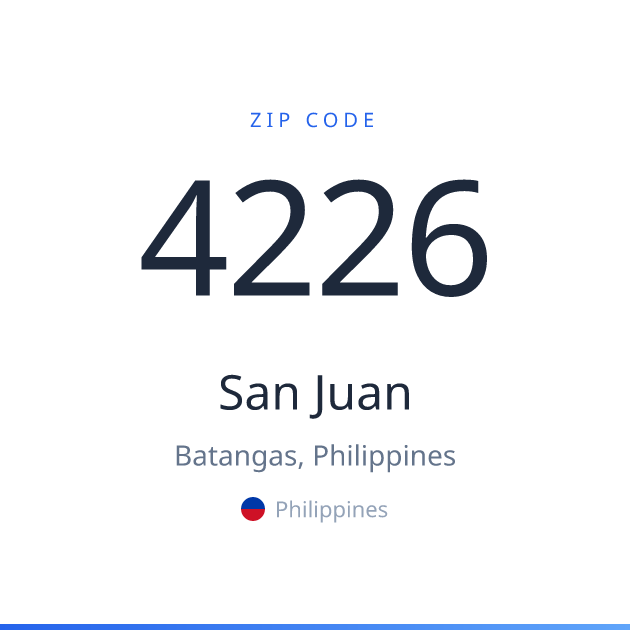 Shareable ZIP code 4226 card for San Juan, light theme
