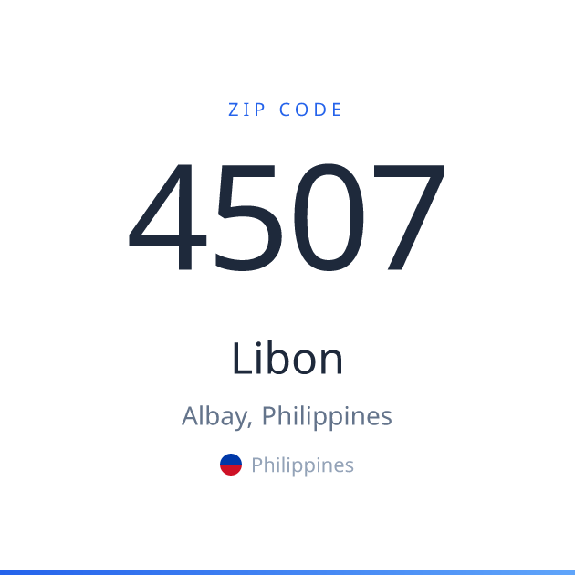 Shareable ZIP code 4507 card for Libon, light theme