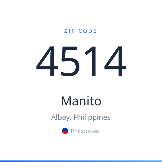 Shareable ZIP code 4514 card for Manito, light theme