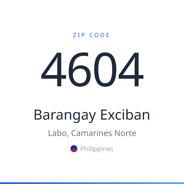 4604 Barangay Exciban ZIP Code 4604 | Labo, Philippines