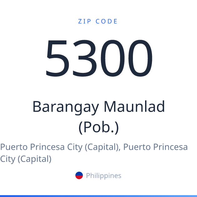 Kamuning Zip Code Barangay Maunlad (Pob.) ZIP Code 5300 | Puerto Princesa City (Capital ...