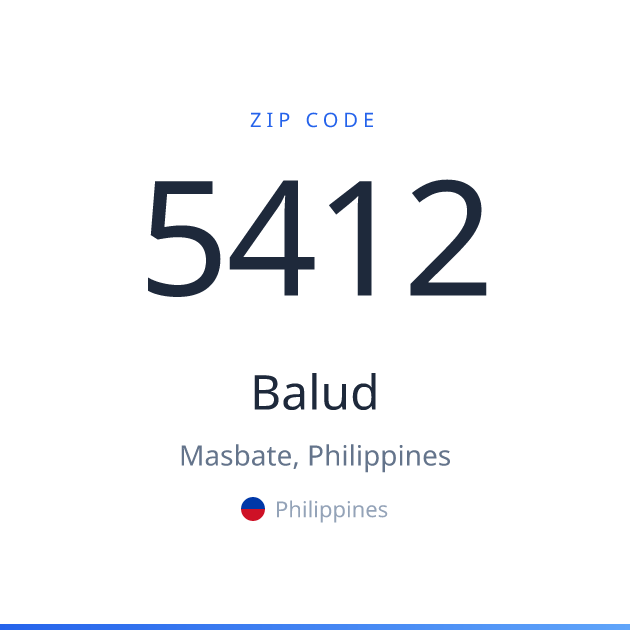 Shareable ZIP code 5412 card for Balud, light theme