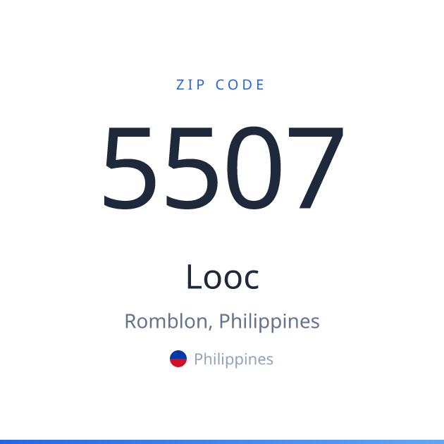 Shareable ZIP code 5507 card for Looc, light theme