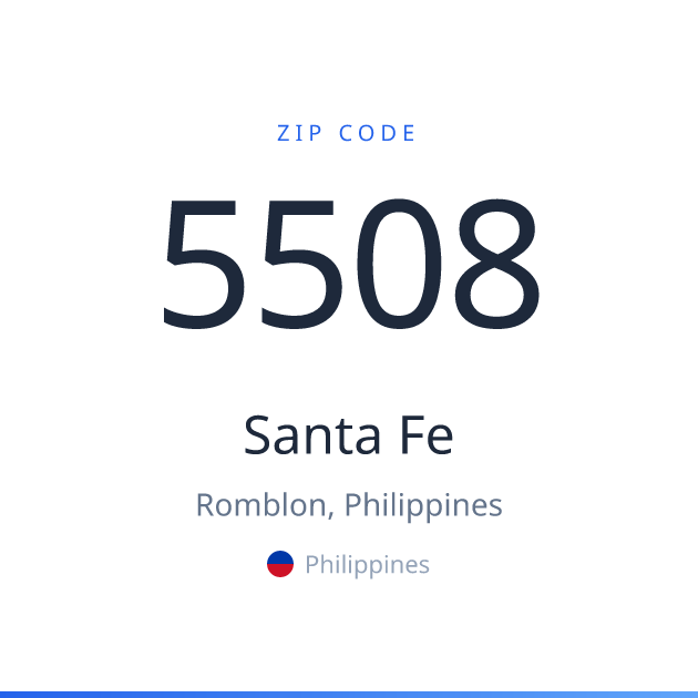 Shareable ZIP code 5508 card for Santa Fe, light theme
