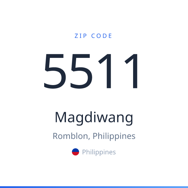 Shareable ZIP code 5511 card for Magdiwang, light theme