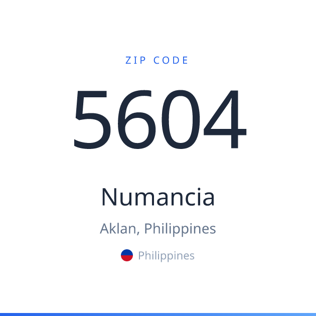 Shareable ZIP code 5604 card for Numancia, light theme