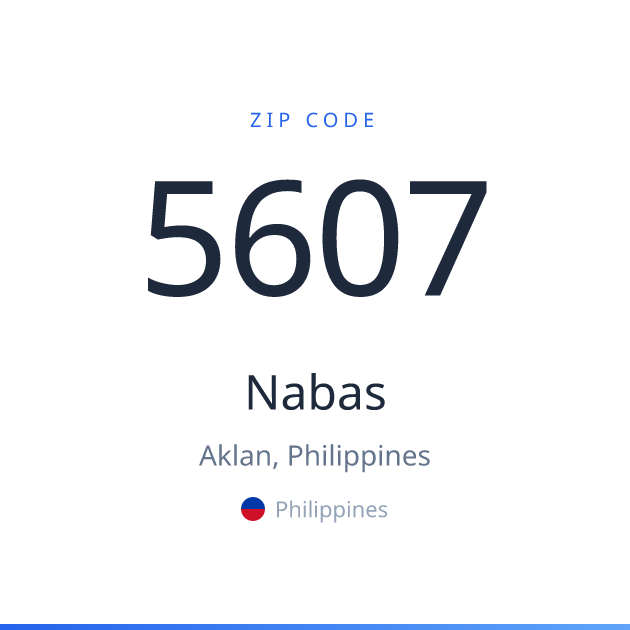 Shareable ZIP code 5607 card for Nabas, light theme