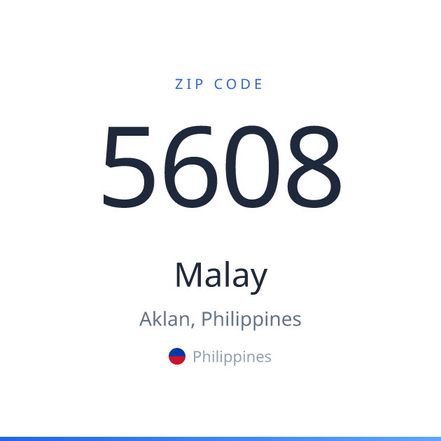 Shareable ZIP code 5608 card for Malay, light theme
