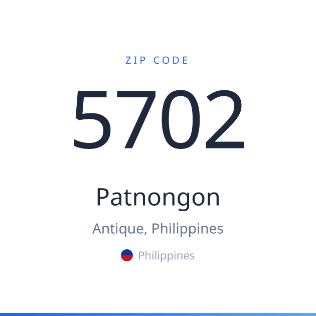 Shareable ZIP code 5702 card for Patnongon, light theme