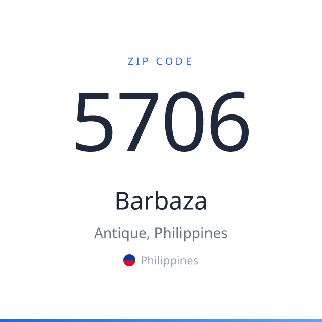 Shareable ZIP code 5706 card for Barbaza, light theme