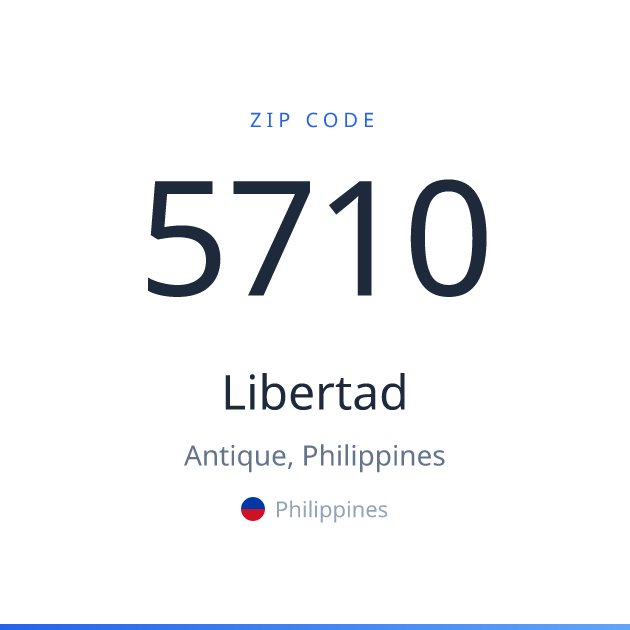 Shareable ZIP code 5710 card for Libertad, light theme
