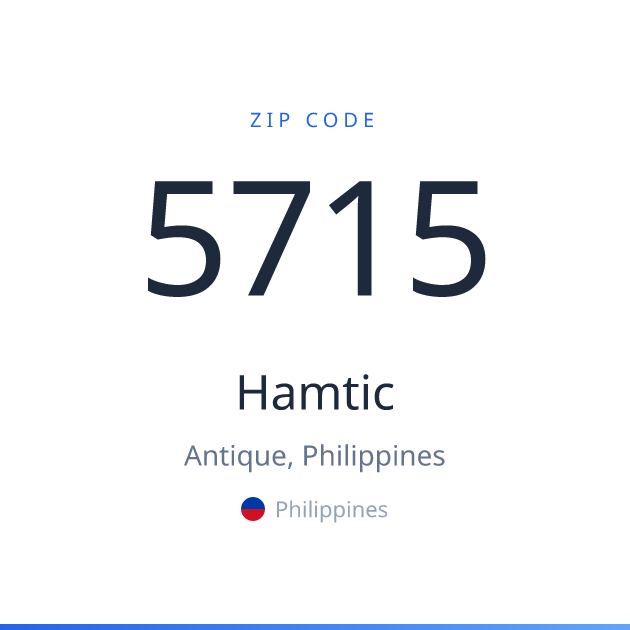 Shareable ZIP code 5715 card for Hamtic, light theme