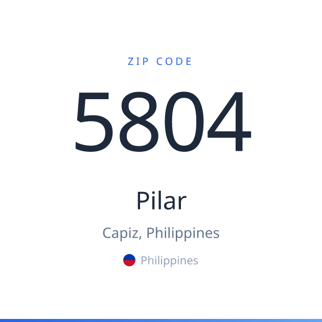 Shareable ZIP code 5804 card for Pilar, light theme