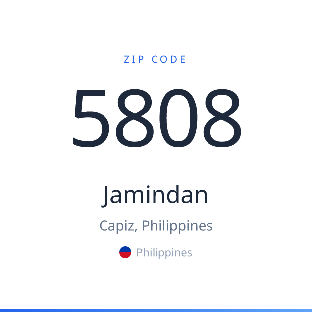 Shareable ZIP code 5808 card for Jamindan, light theme