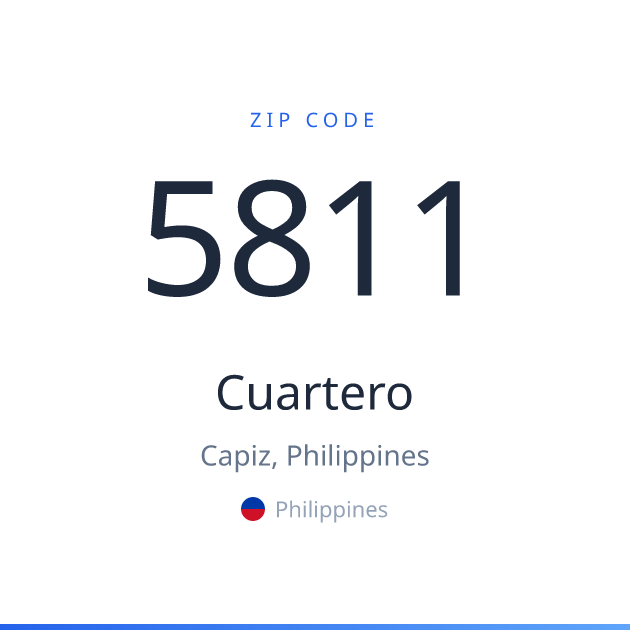 Shareable ZIP code 5811 card for Cuartero, light theme