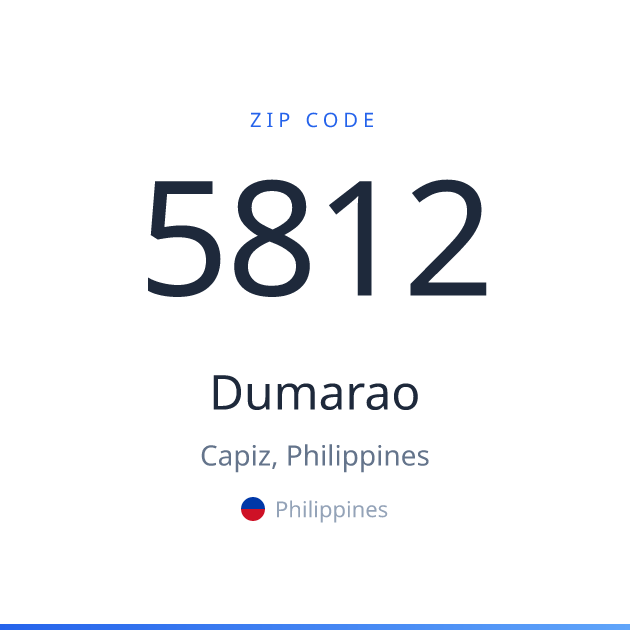 Shareable ZIP code 5812 card for Dumarao, light theme