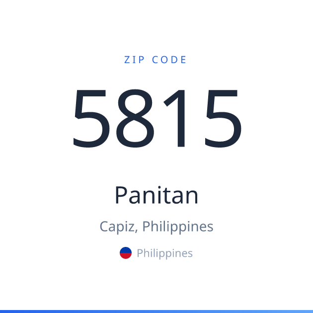 Shareable ZIP code 5815 card for Panitan, light theme