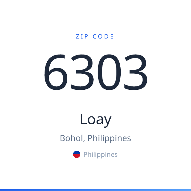 Shareable ZIP code 6303 card for Loay, light theme