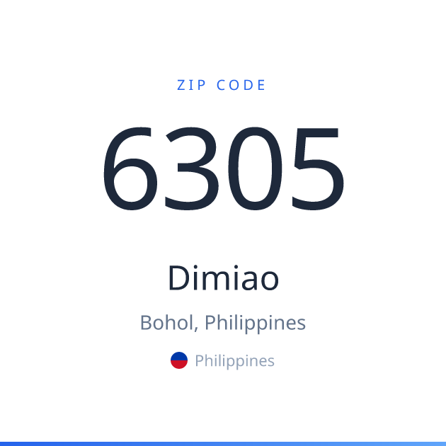 Shareable ZIP code 6305 card for Dimiao, light theme