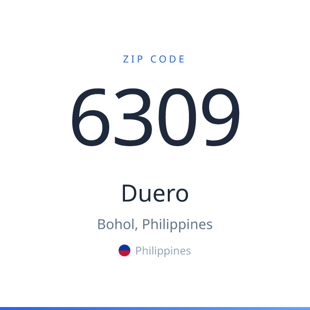 Shareable ZIP code 6309 card for Duero, light theme