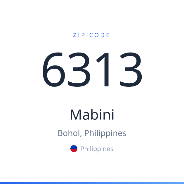 Shareable ZIP code 6313 card for Mabini, light theme