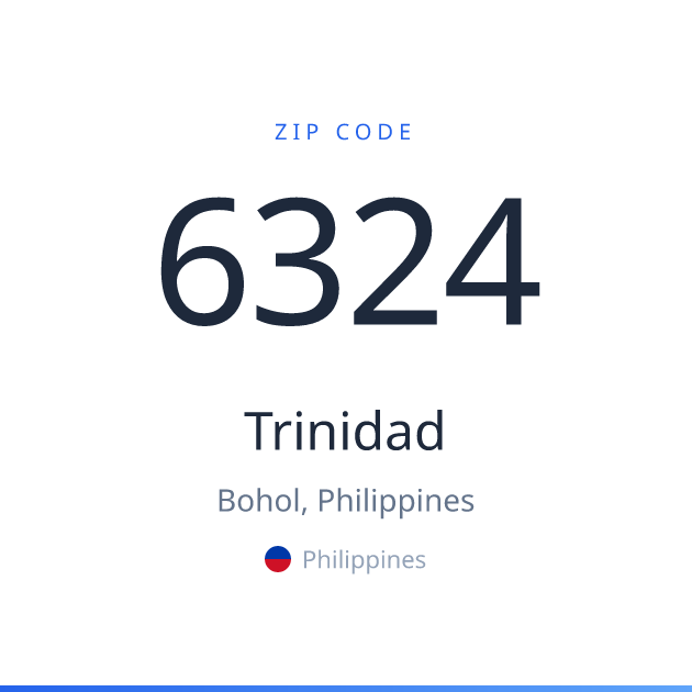 Shareable ZIP code 6324 card for Trinidad, light theme