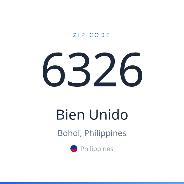 Shareable ZIP code 6326 card for Bien Unido, light theme